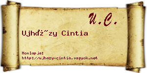 Ujházy Cintia névjegykártya
